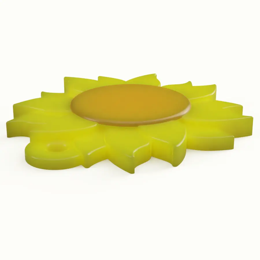 SUNFLOWER KEY CHAIN / KEY TAG - MULTI COLOUR