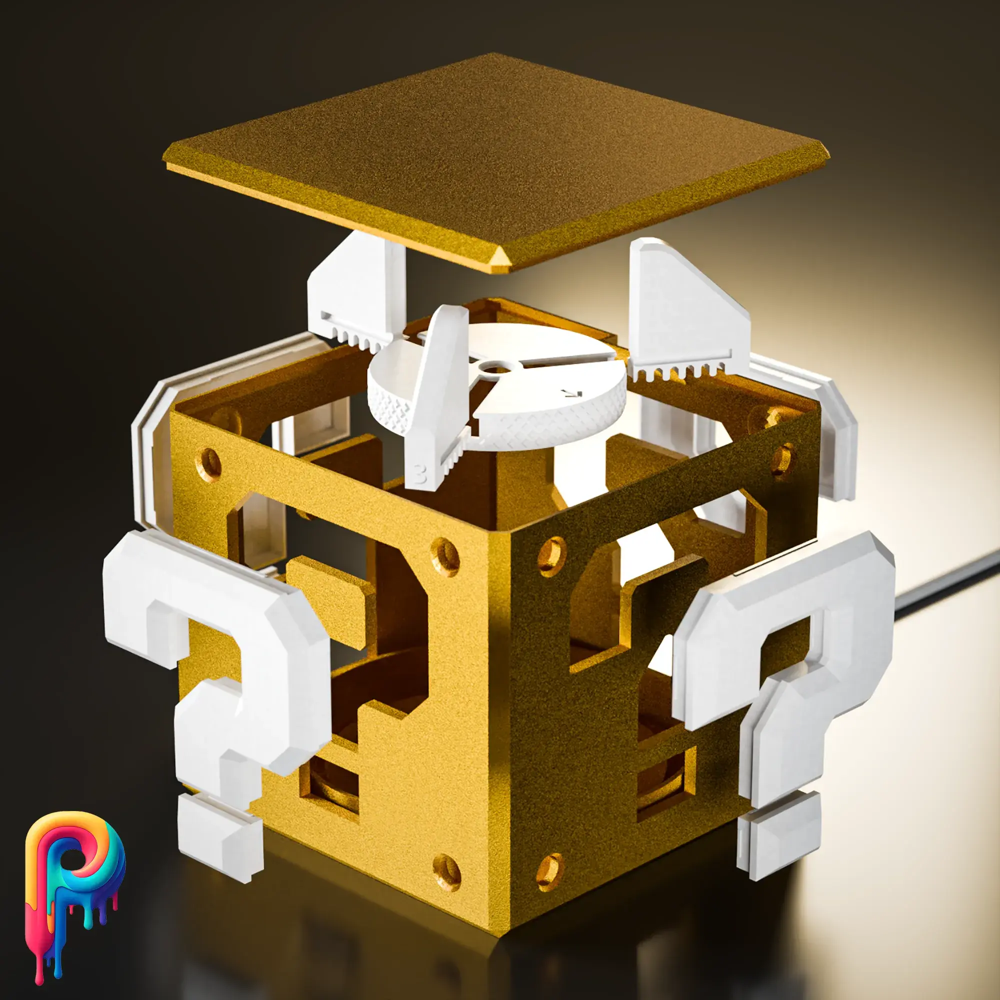 Mario Power-Up Lamp with Versatile Bulb Fixture by Polymeria