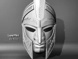 Warrior Mask with Leaf Engravings-1