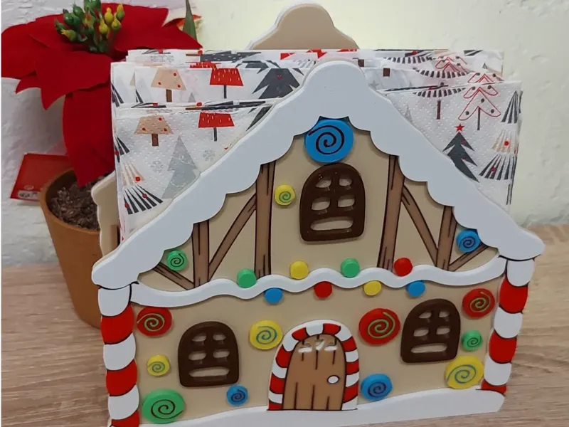Napkin Holder - Gingerbread House
