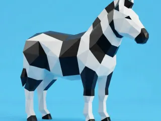 #09 | zebra lowpoly