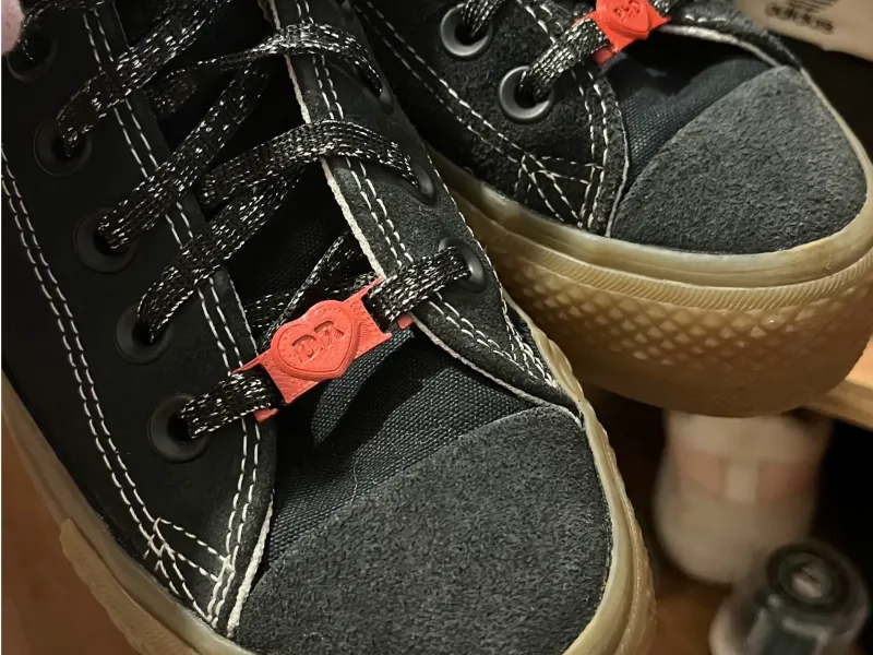 Heart Shaped Shoelace tags/ shoes charms