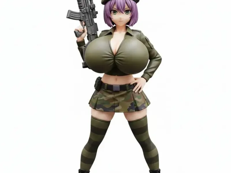 Армейская девушка в стиле аниме – Тактический военный стиль, 3D-печатная фигурка