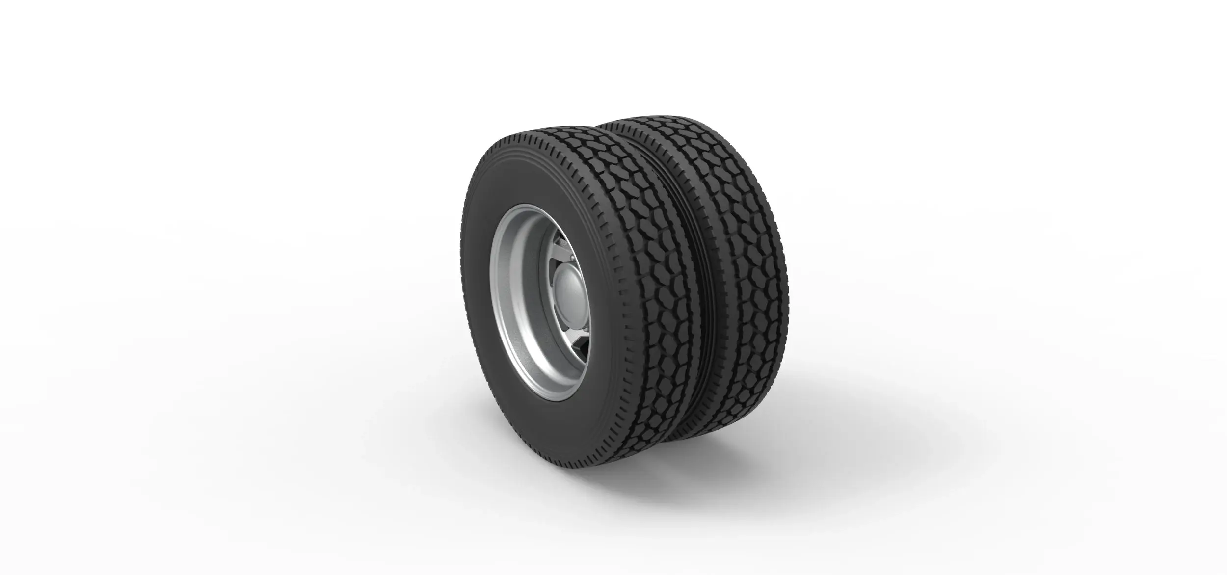 Rear custom wheel of semi truck V18 Scale 1:25