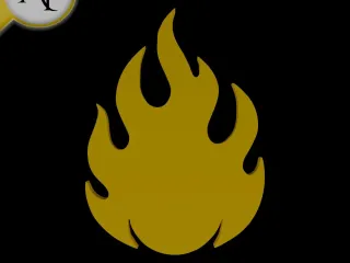 Simple Flame Symbol - 2D Art