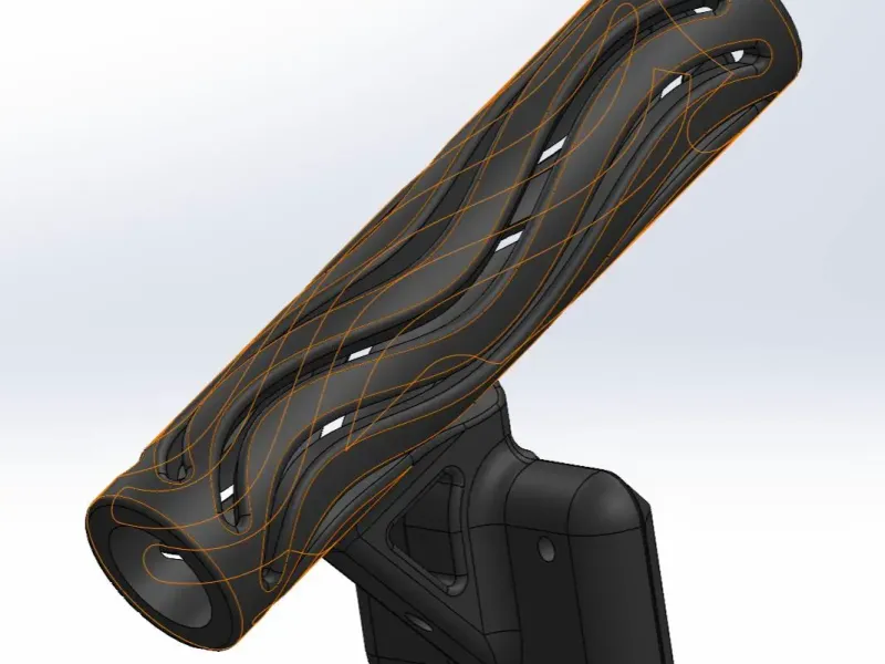 Side Mount Fishing Rod Holder Swirl Pattern