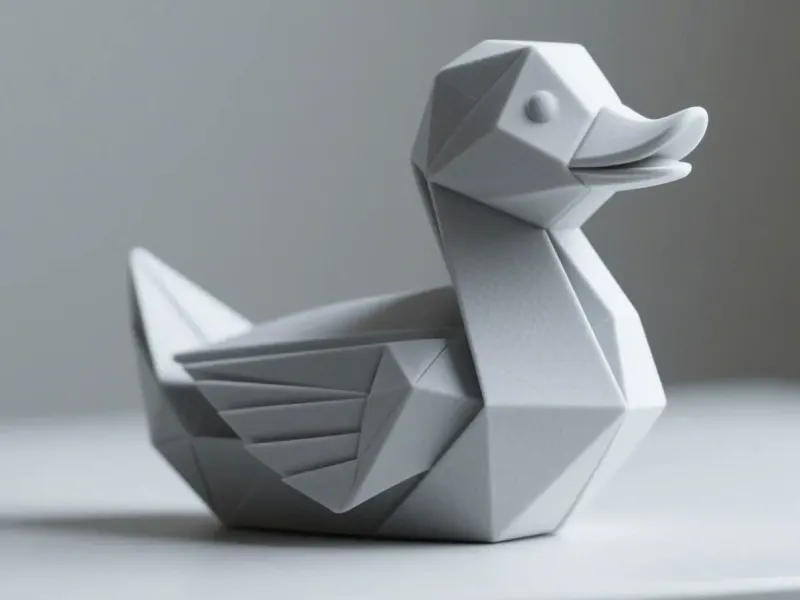 Geometric Origami Duck
