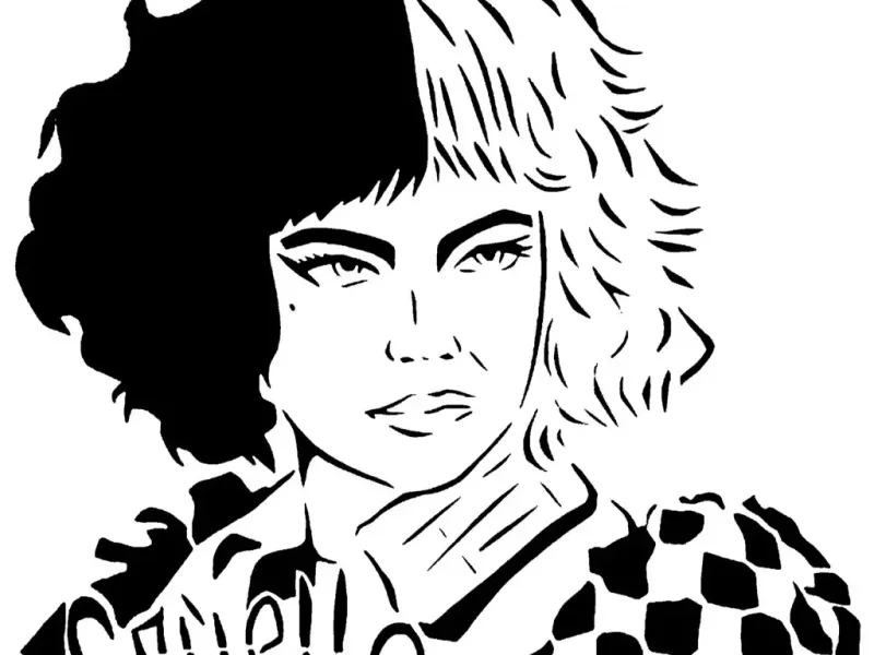 Cruella de Vil stencil