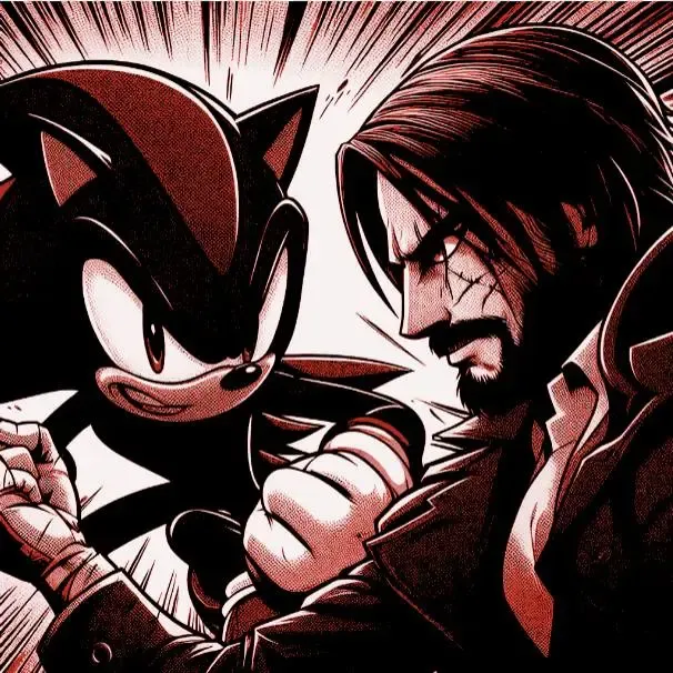 Shadow and John Wick Comic Canvas