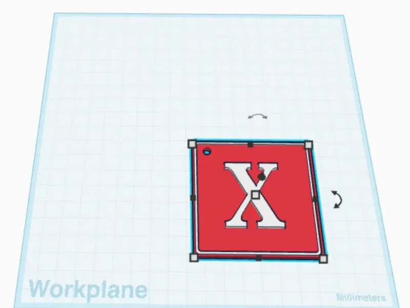 keychain letter X