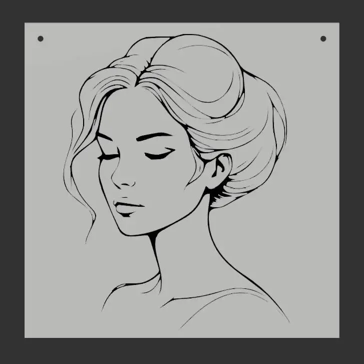 Woman 3 Line Art