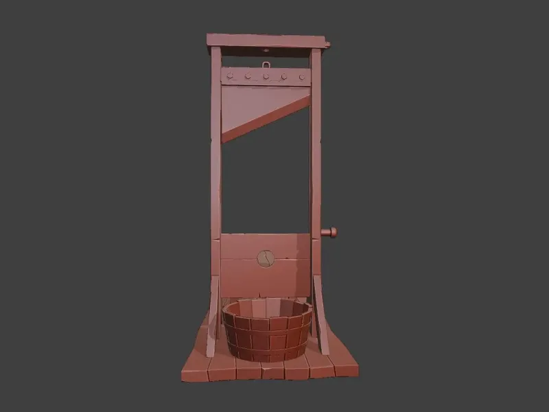 Guillotine Miniature 3D Model