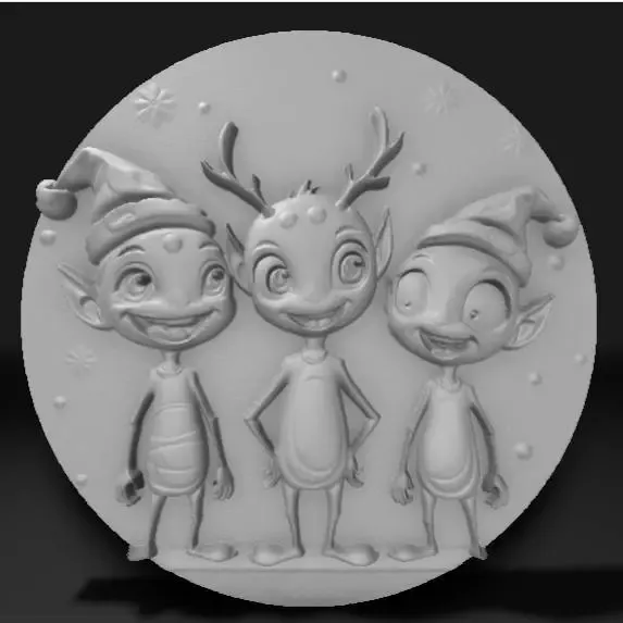 Christmas alien cartoons