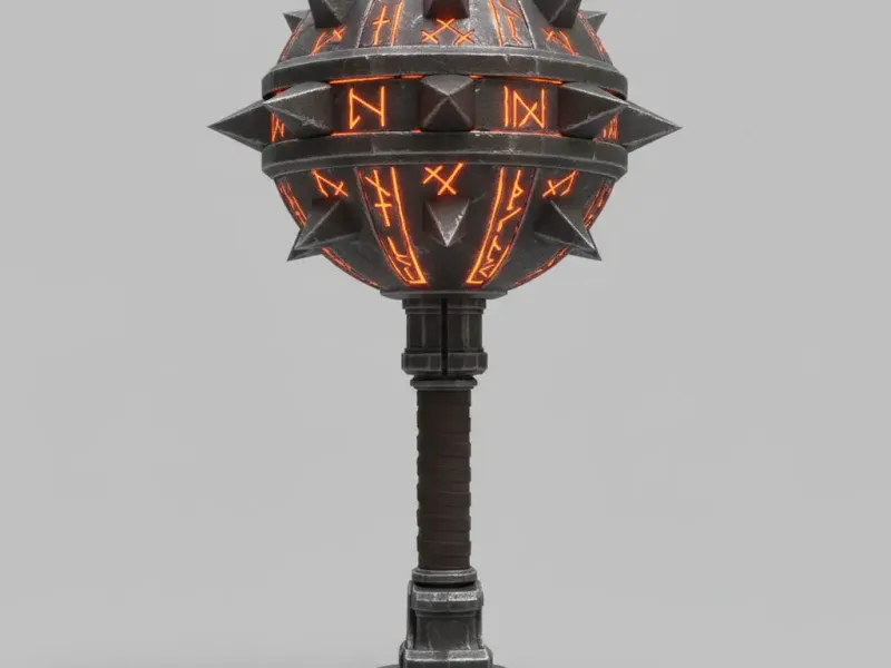 Infernal Rune Mace – Dark Fantasy Weapon Collectible