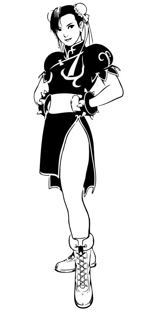 SF Chun Li stencil