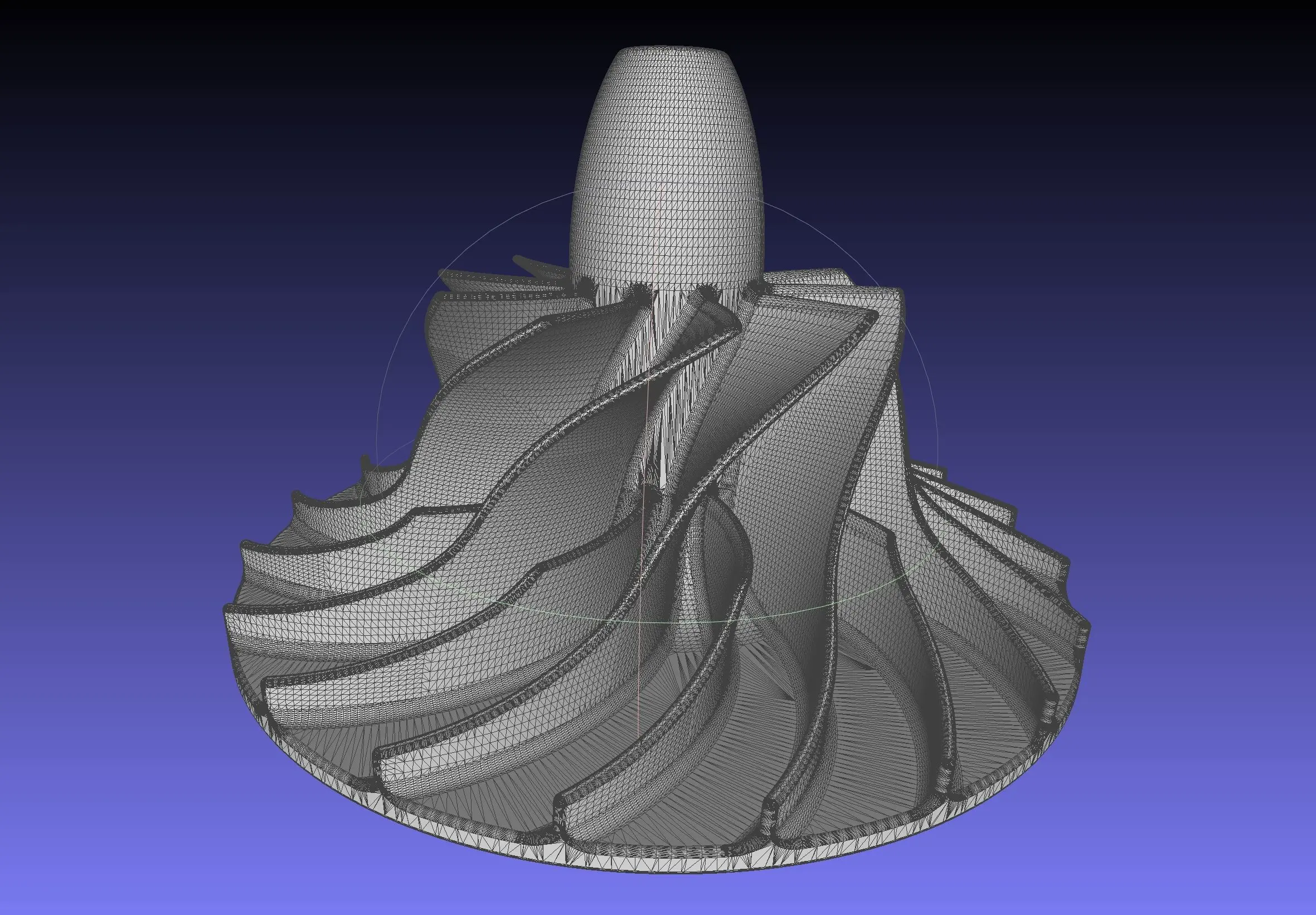 Bomba radial imprimible Modelo de impulsor de turbobomba