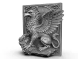 Wall panel with a Griffin design-8