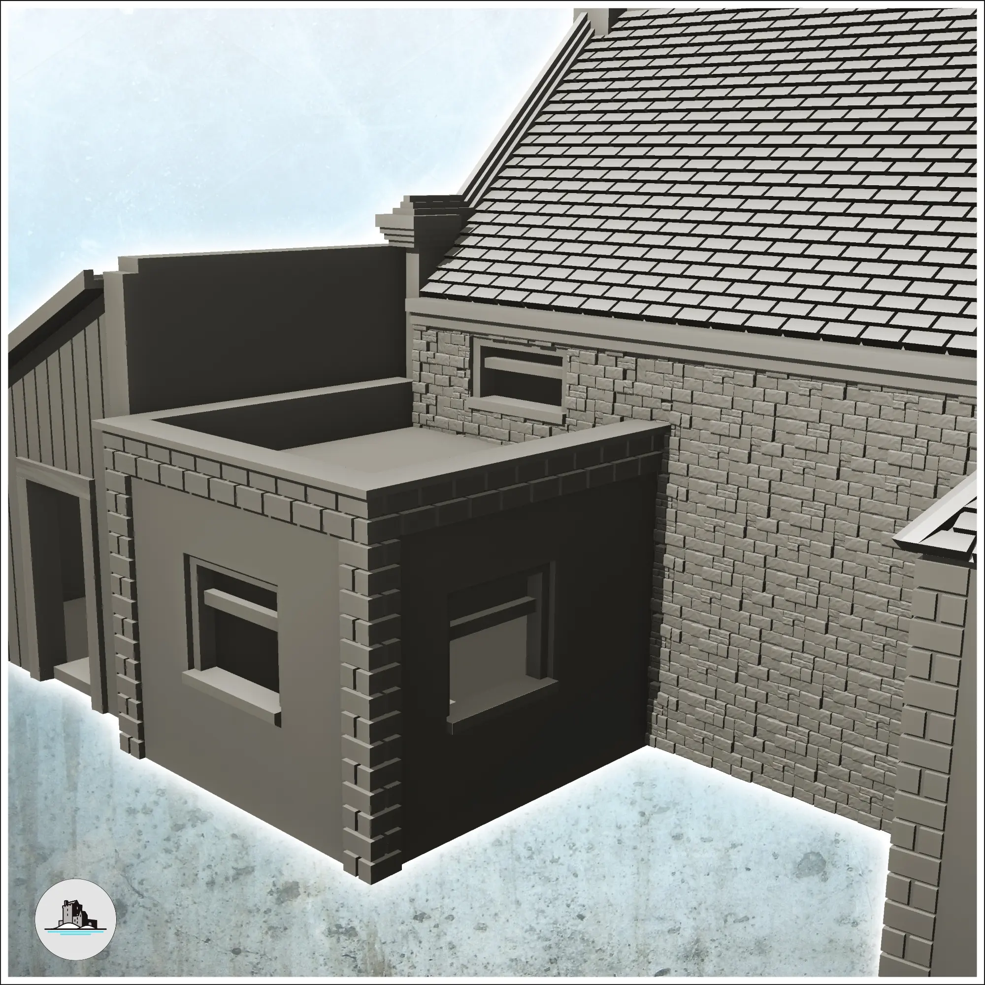 Building 1909 (Pegasus Bridge, Normandy) - miniatures warham