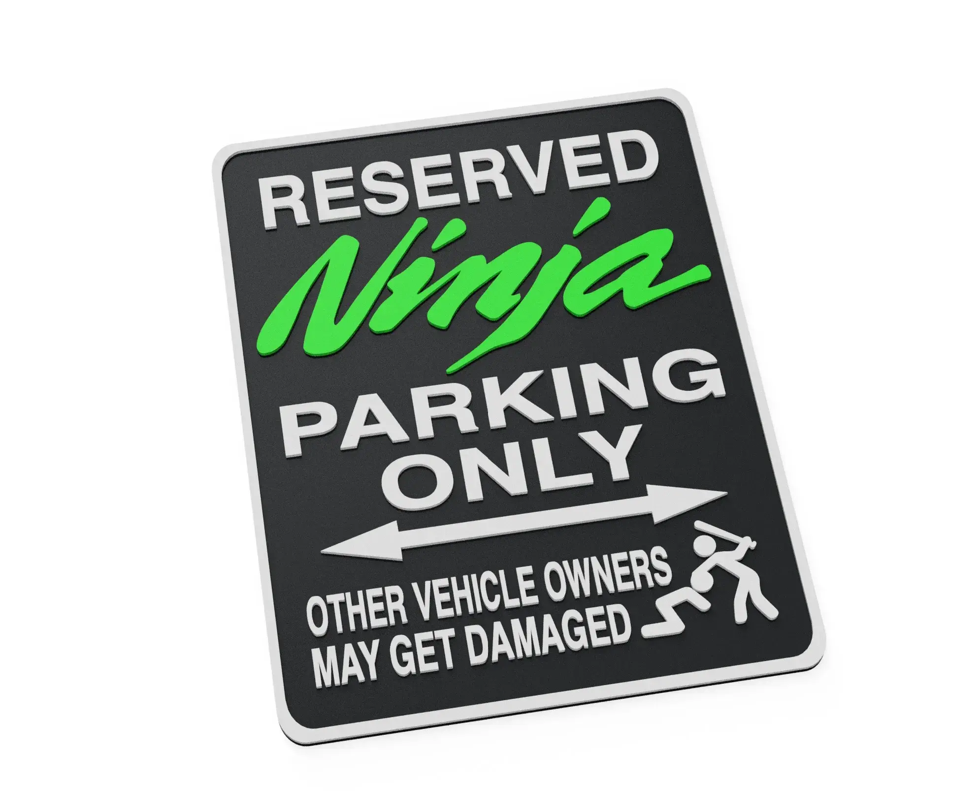 Kawasaki Ninja H2R1000SX 650 ZX4 ZX6 ZX9 Funny Parking Sign