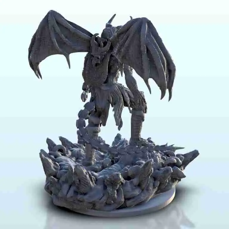 Geflügelter Dämonenlord mit Hörnern - Figur Dark Miniatures Warham
