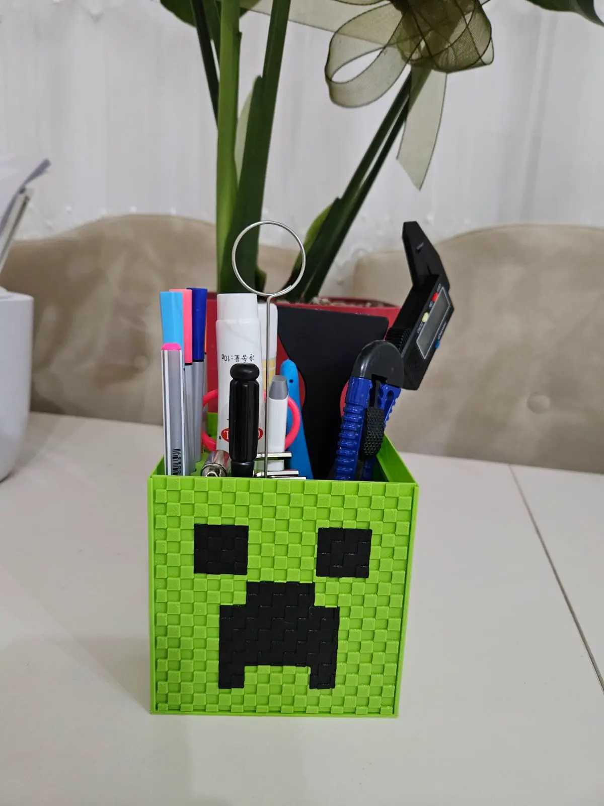 MINECRAFT CAJA DE LÁPICES ENREDADERA - IMPRESORA 3D CAJA DE HERRAMIENTAS