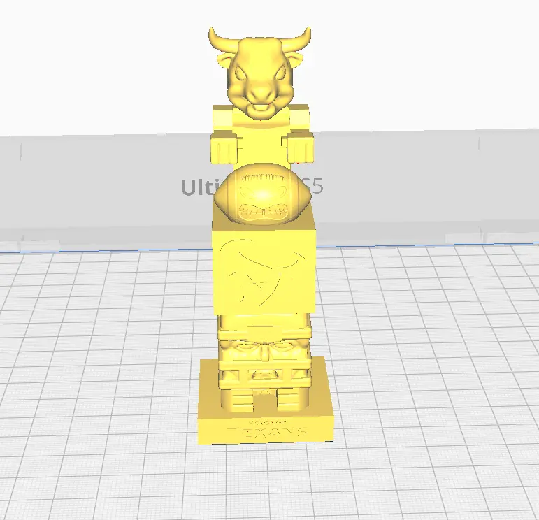 TIKI TOTEM - HOUSTON TEXANS HEYKELI - 3D BASKI - CNC - NFL