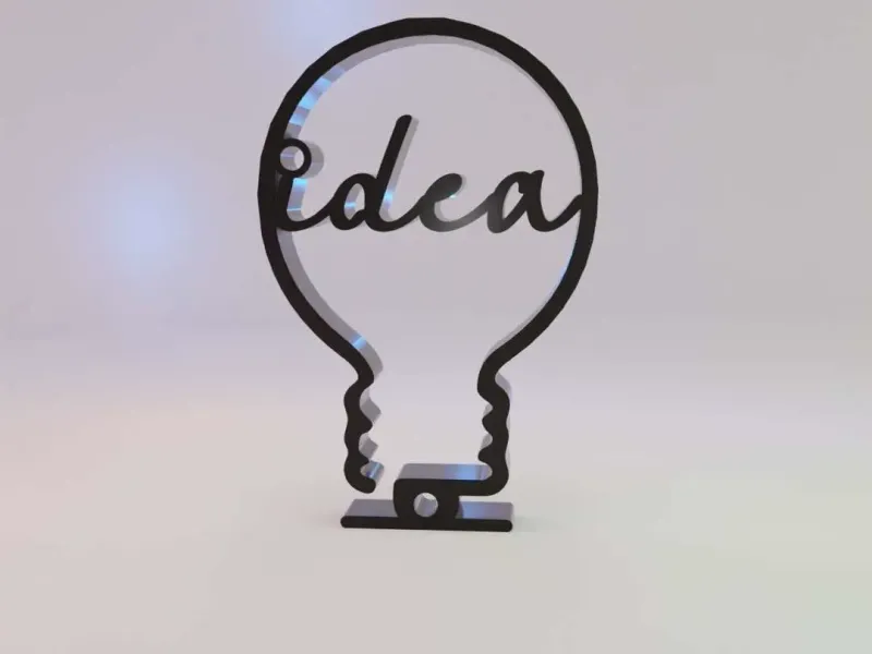 Handtekening Gloeilamp Idee