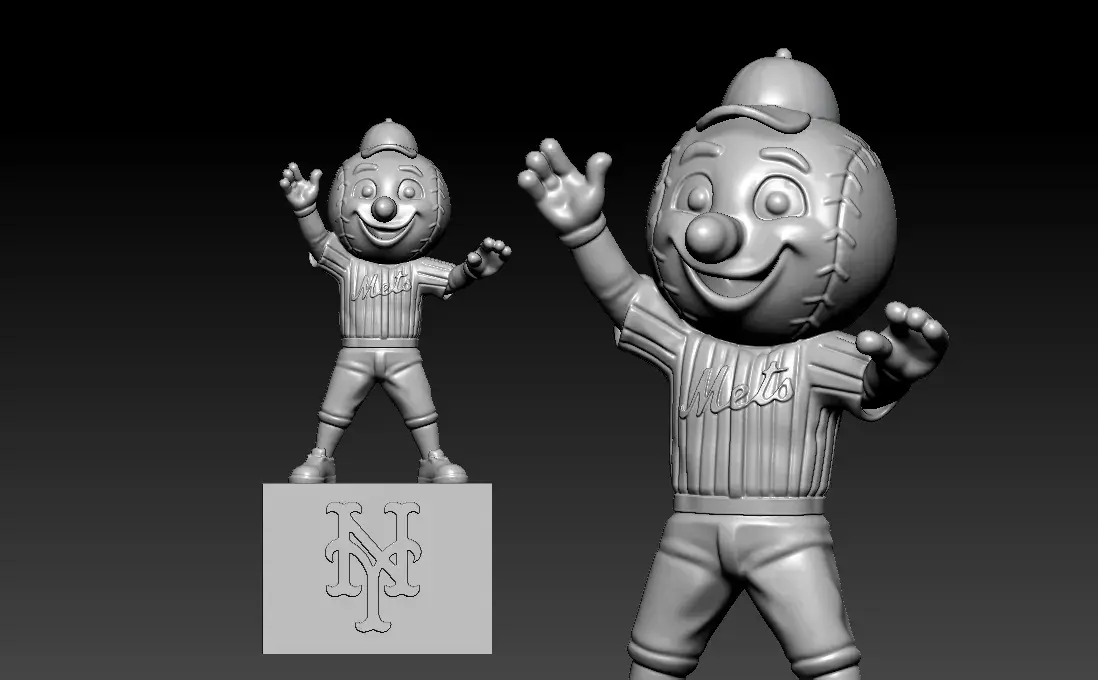 MLB - New York Mets mascot statue - 3d print
