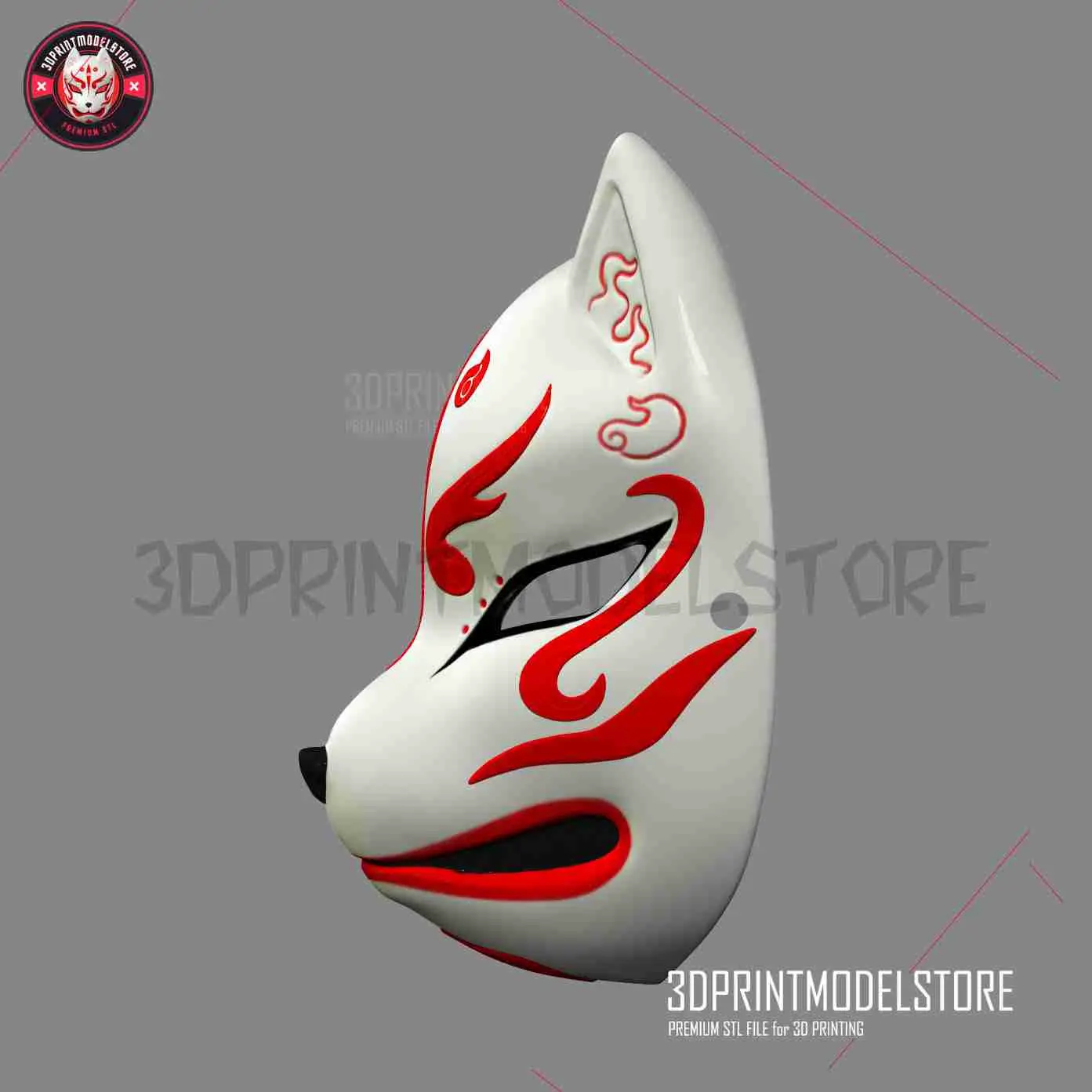 Japanese Kitsune Fox Mask - Cosplay Halloween Costume