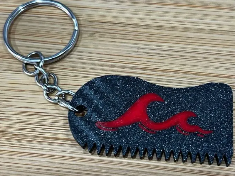 Keychain wax & fin tool