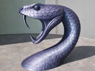 Sculptural Cobra Decor