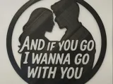 Lonely Day – Couple Split Silhouette Wall Art-1