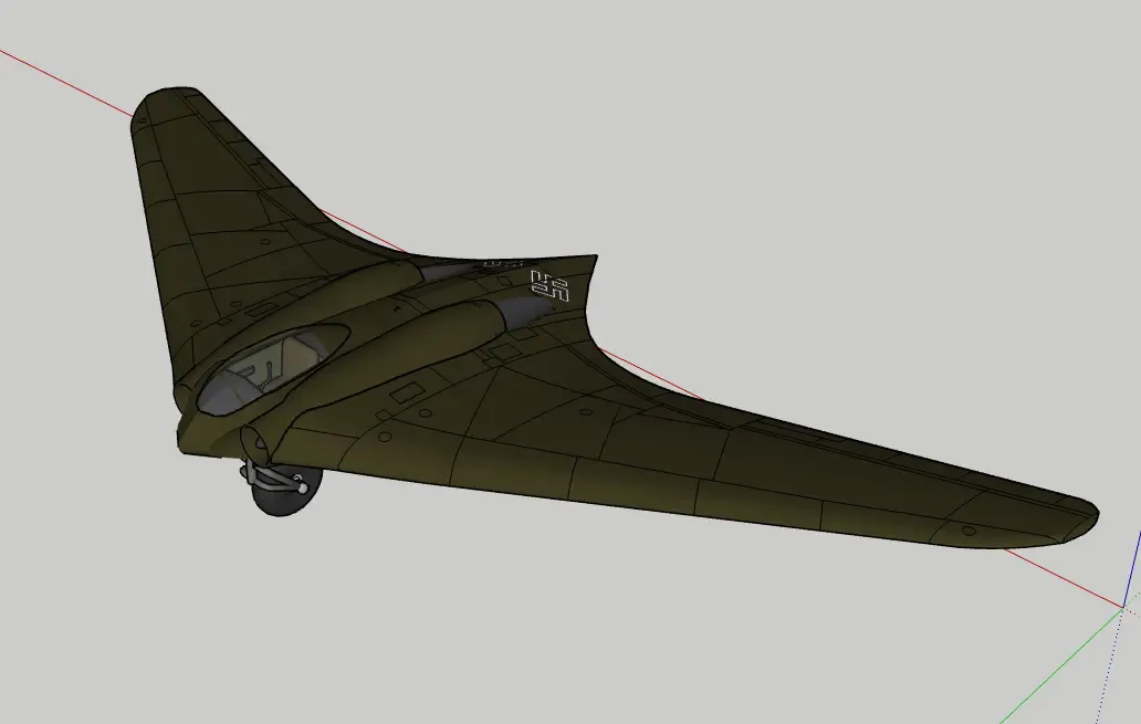 German Stealthbomber, Nurflügeljet «Horten H IX» Gotha Go229