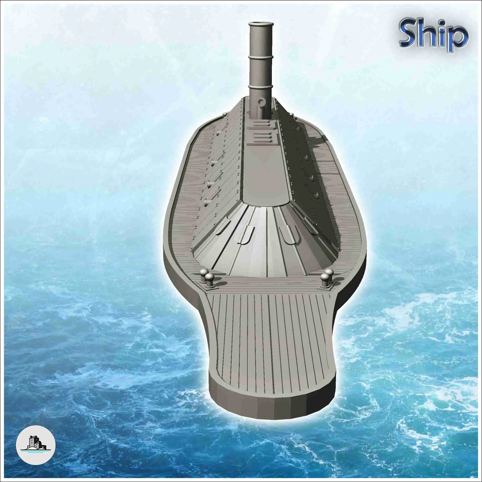 CSS Virginia Merrimack 1862 ironclad warship (2) - miniature