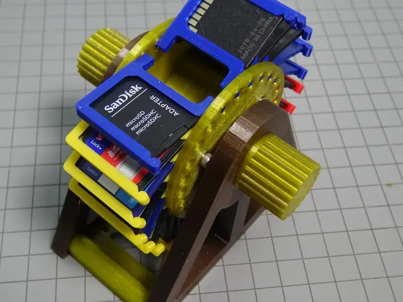 SD Card Holder Rolodex Style
