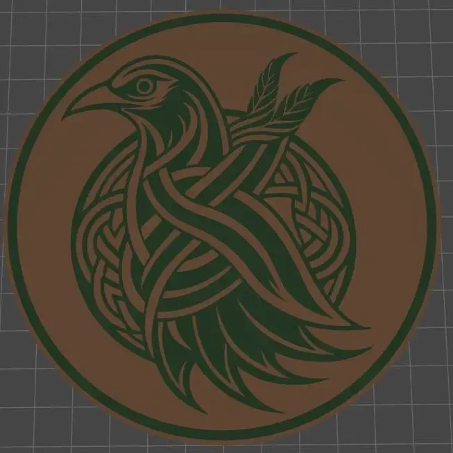 Celtic Raven Coaster