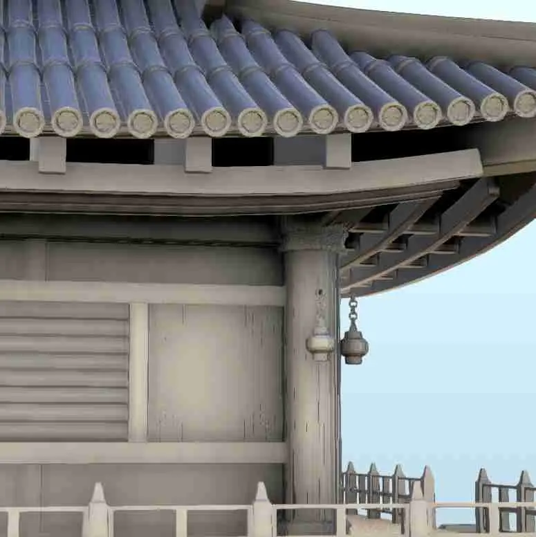 Asian palace with floor 23 - Japan China Korea Vietnam East