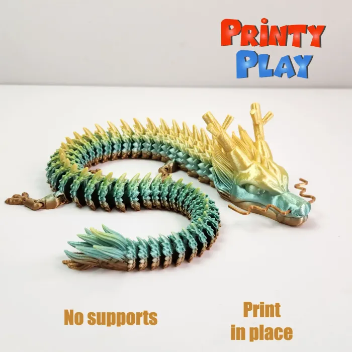 Flexi Dragon - Toys - PLA - 3D printed product - фото 6