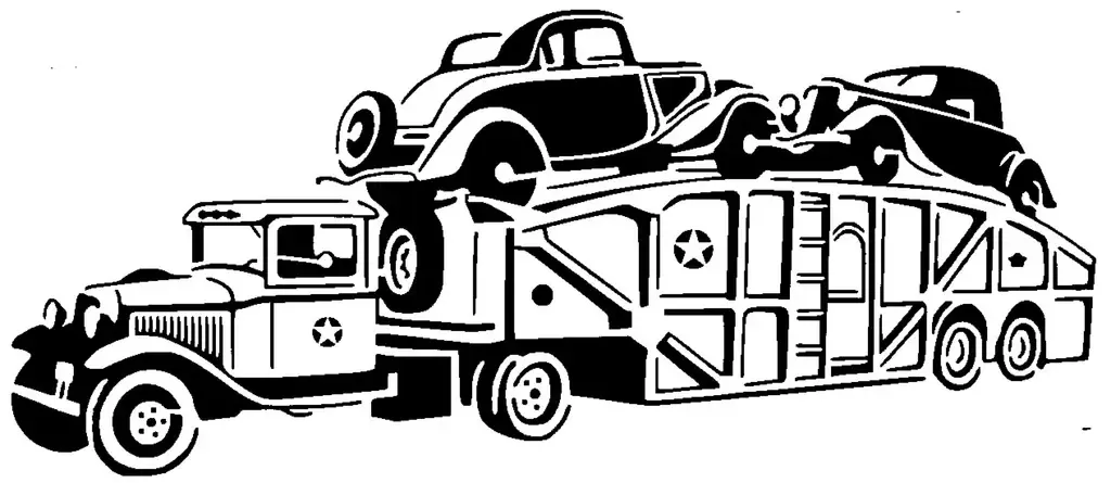 Car hauler stencil