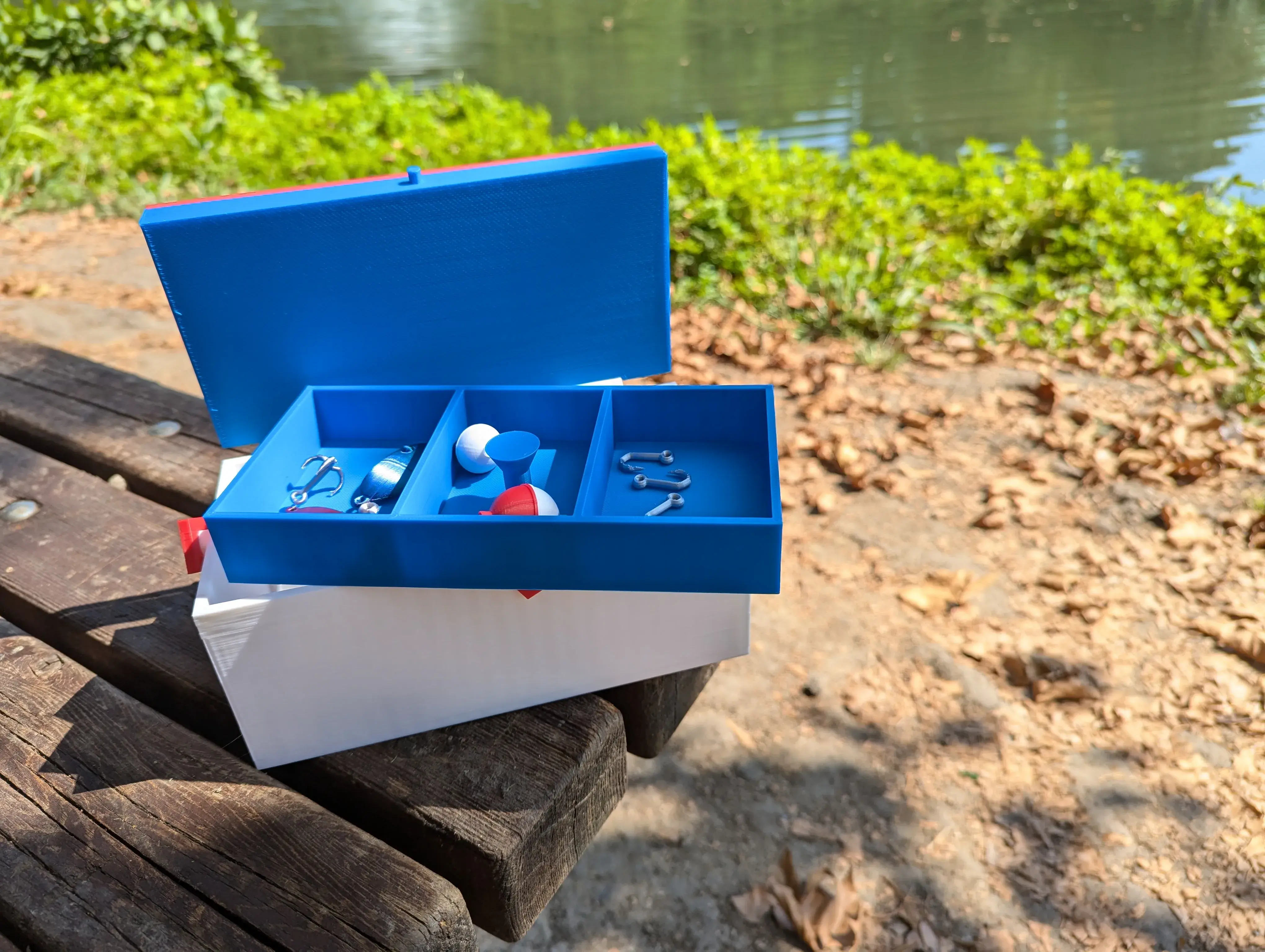 Tackle Box with Hooks, Bobber, and Lure