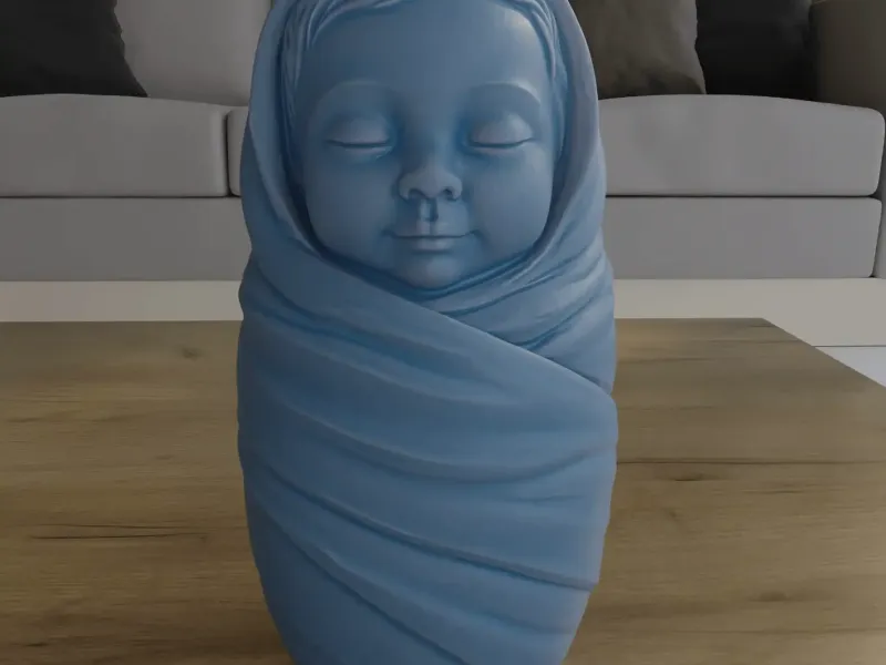 Adorable Baby Jesus STL Nativity Model