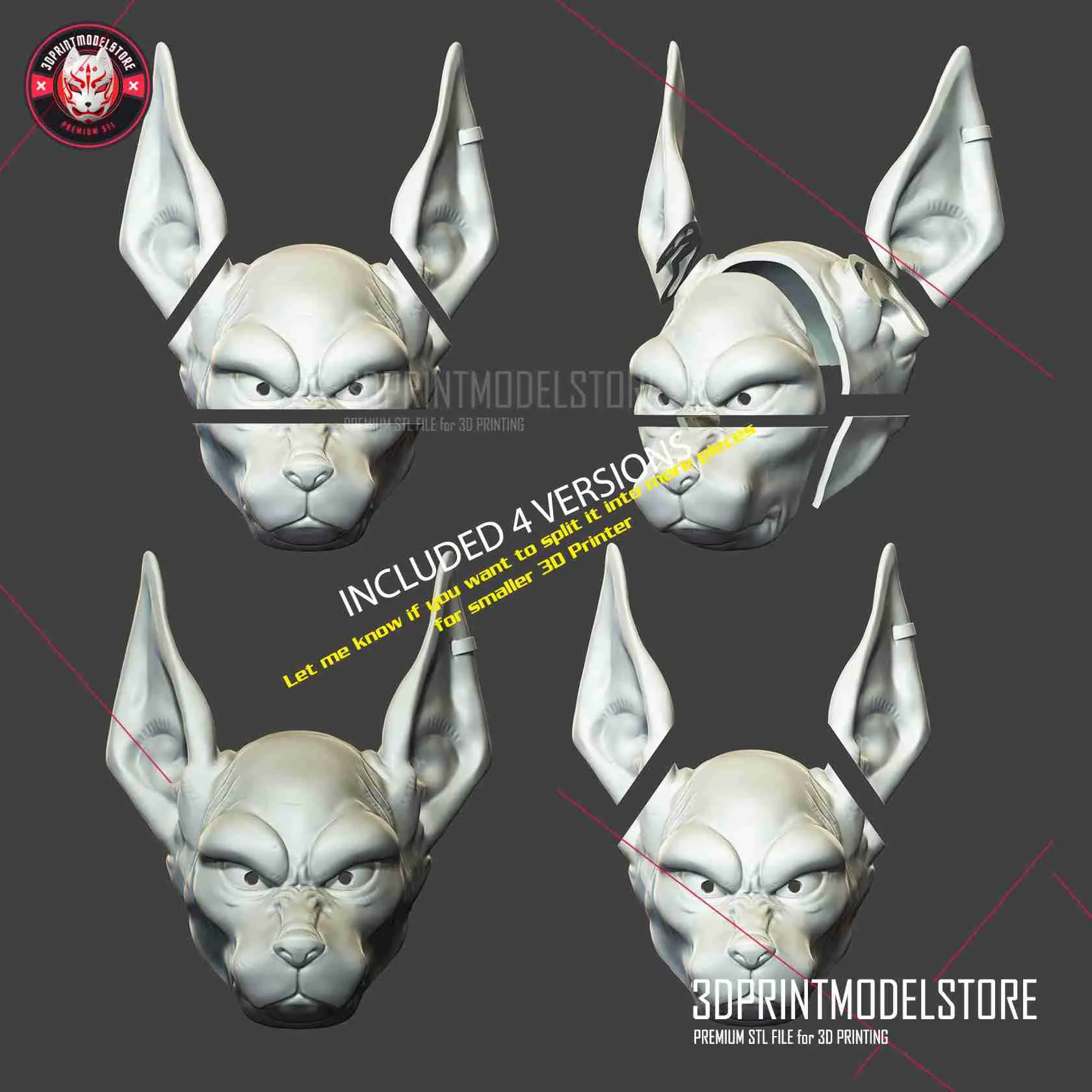 Beerus Hoofd Helm - Anubis Cosplay Masker Halloween Kostuum