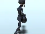 Alien running with machine-gun (6) (+ pre-supported version-4