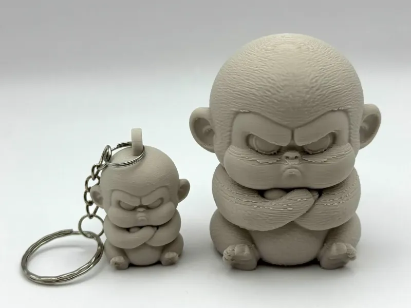 Grumpy Monkey with Keychain