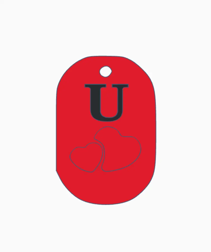 Valentine Keychain - U
