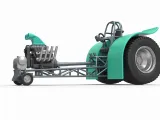 Pulling tractor with single V8 engine Scale 1:25-1