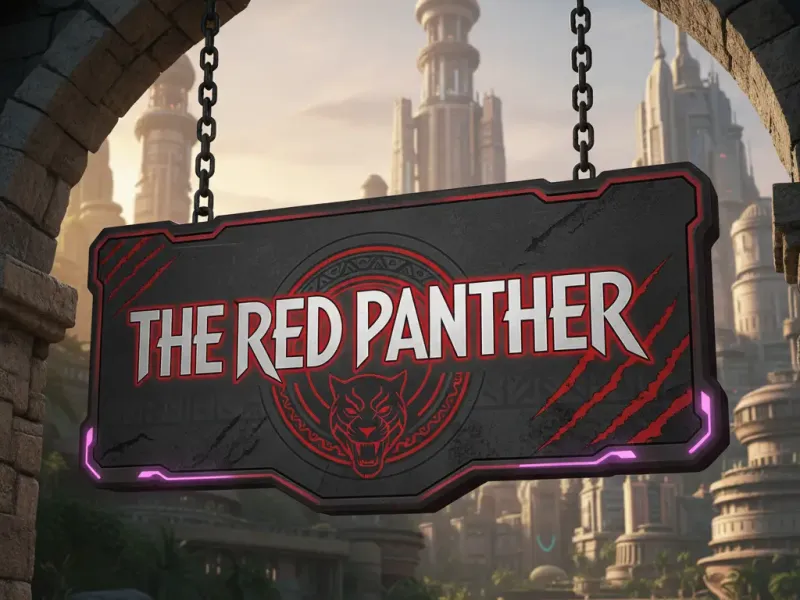 The Red Panther sign