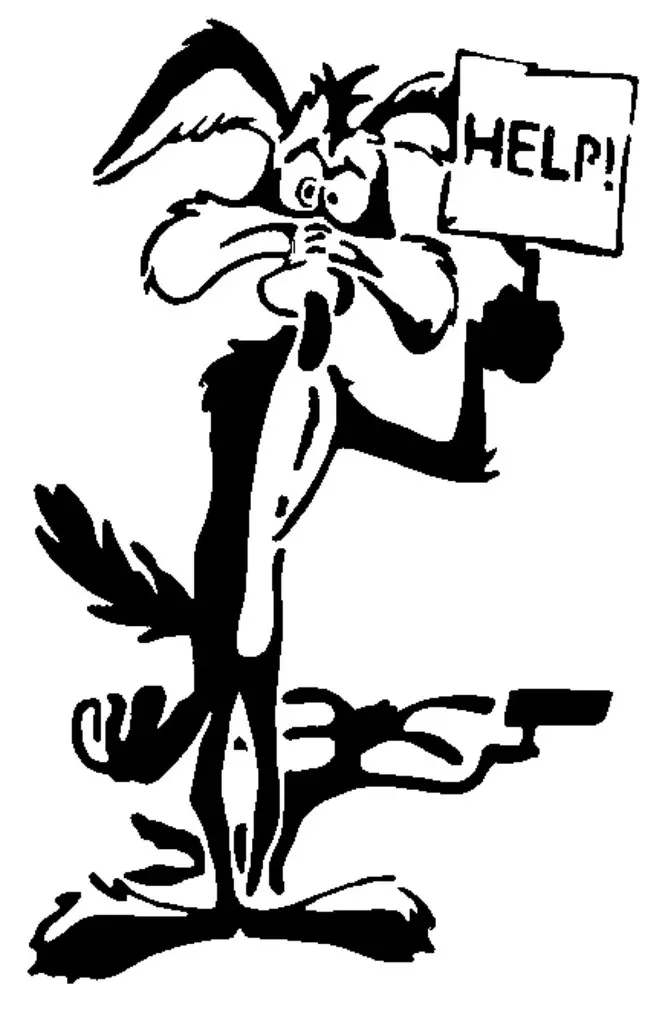 Wile E Coyote stencil