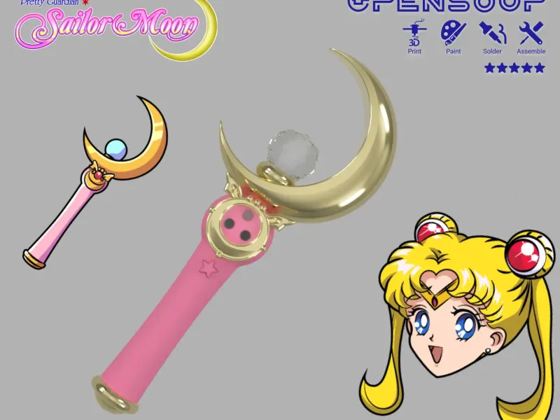 Baguette de transformation Sailor Moon Joli bâton de gardien