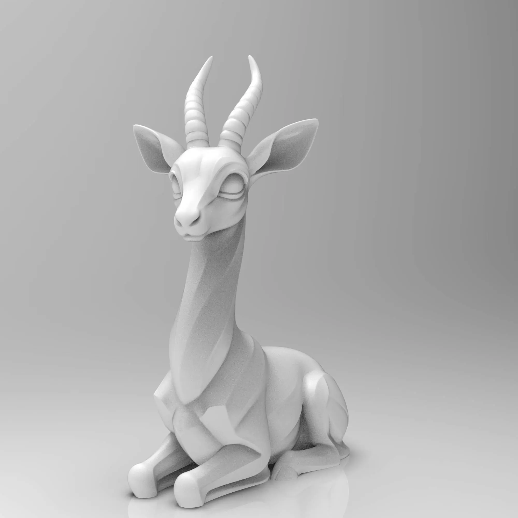 Gazella gazella minimalist sculpture